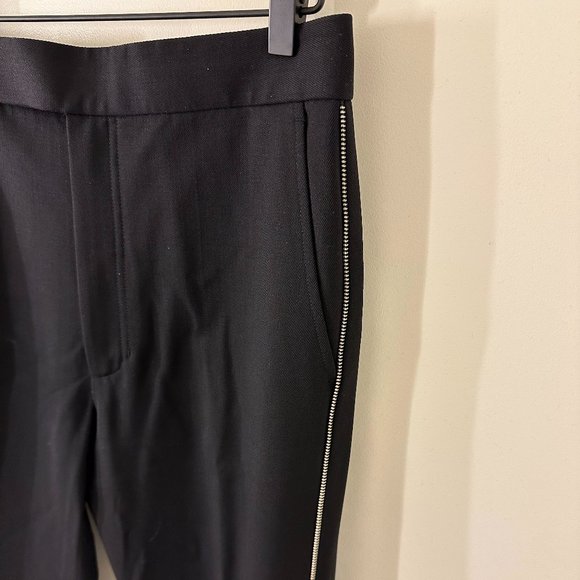 Helmut Lang Zipper Detail Black Wool Trousers - Picture 1 of 10